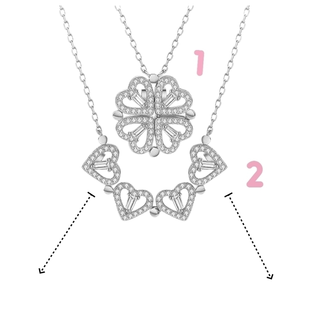 Luck & Love Convertible Crystal Paved Necklace